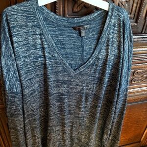 Banana Republic Vneck Blue Marled Luxe Tunic--Medium\Large
